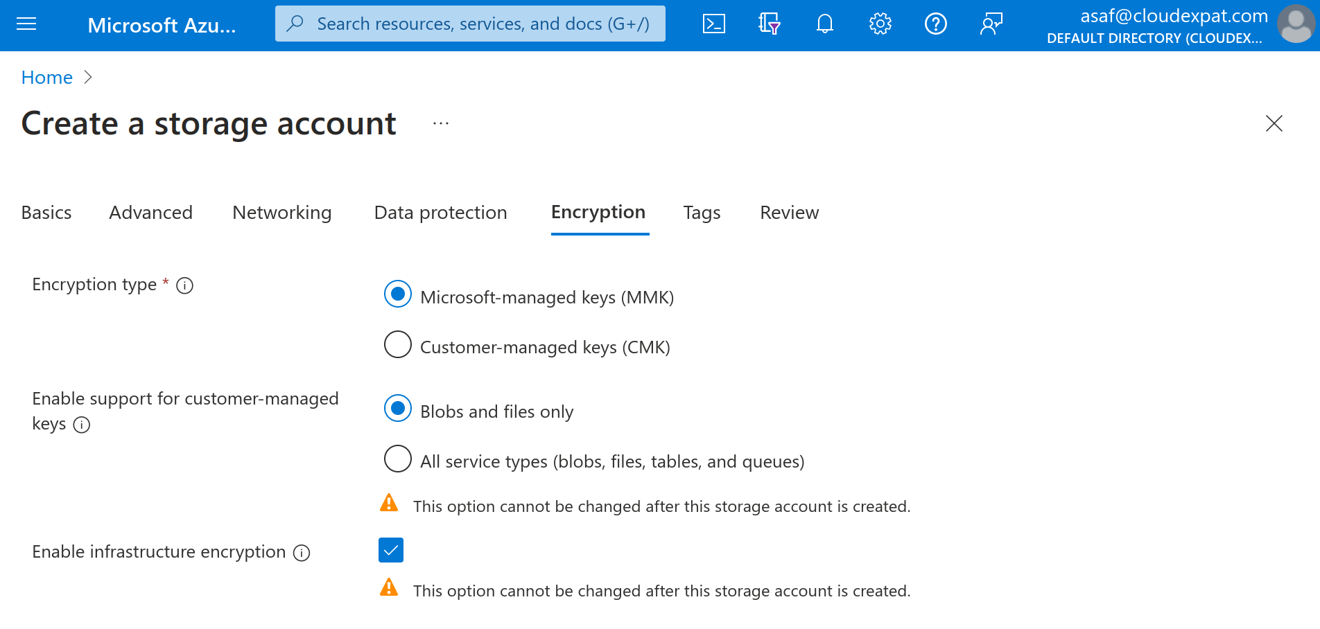 Storage Account Encryption