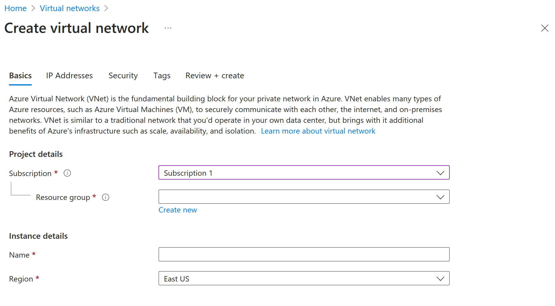 Azure Create VPN